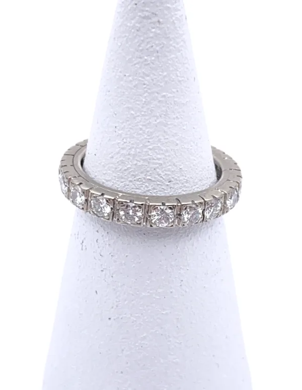 Bague alliance en or blanc 18 carats & diamants