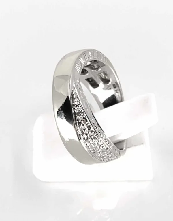 Bague Ballmain Croisée Or Blanc & Diamants