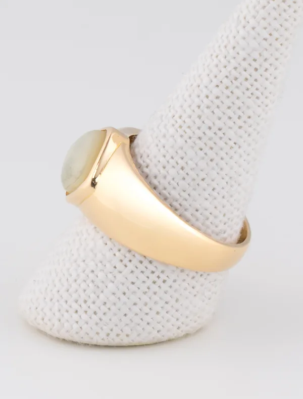 Bague Jonc Nacre Or Jaune