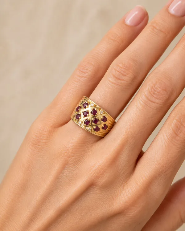 Bague Rubis & Diamants