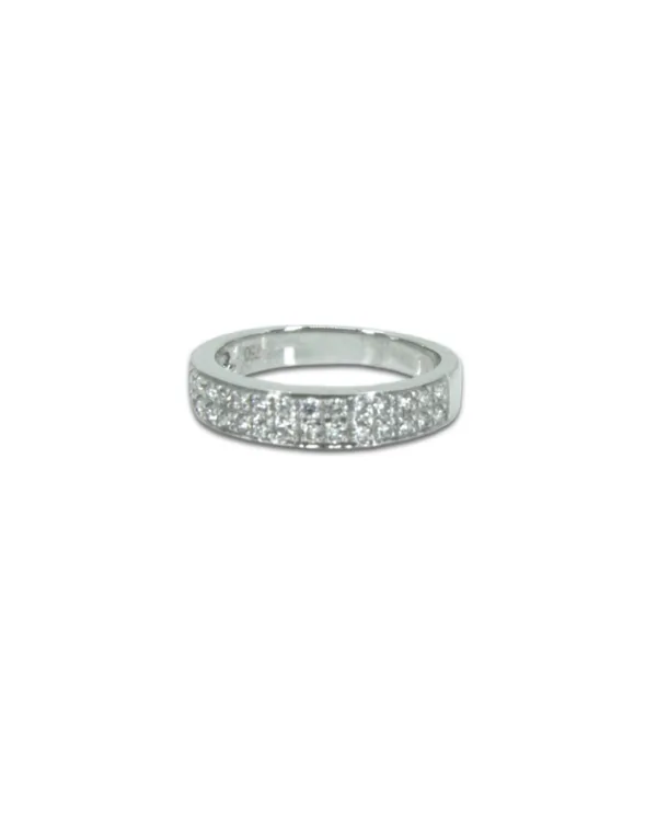 Bague Or Blanc Pavage Diamants