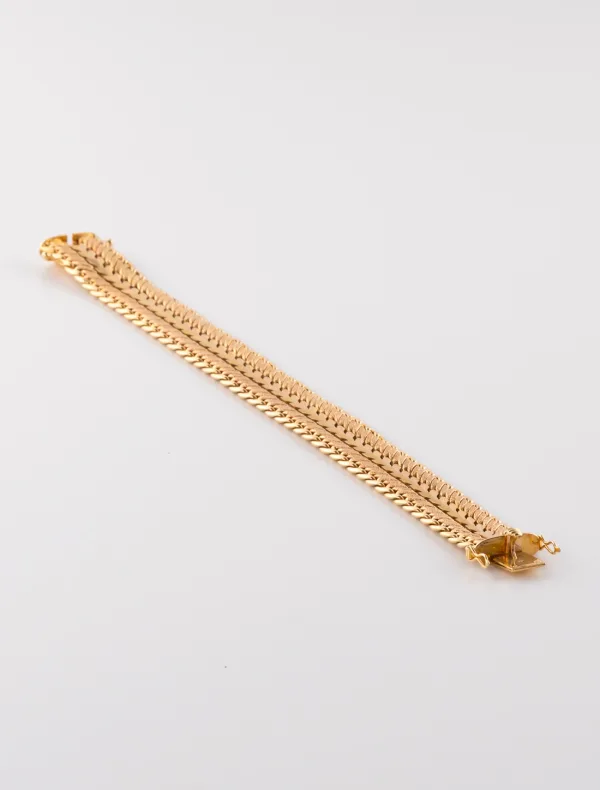 Bracelet Mailles Originales Or Jaune