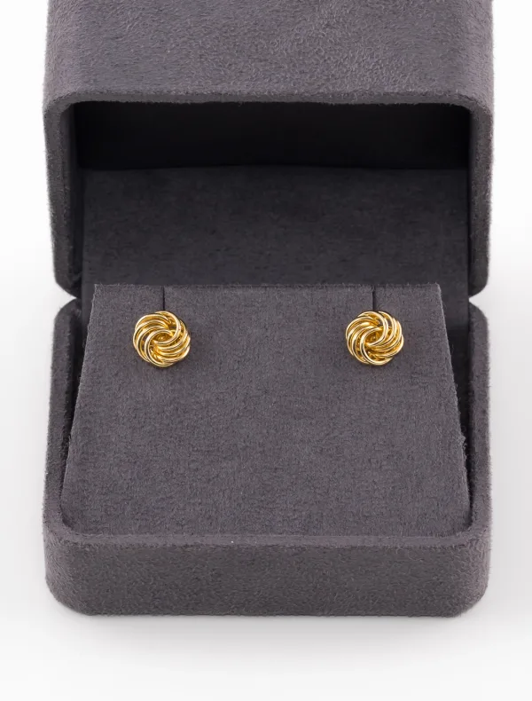 Boucles d'Oreilles Noeud Or Jaune