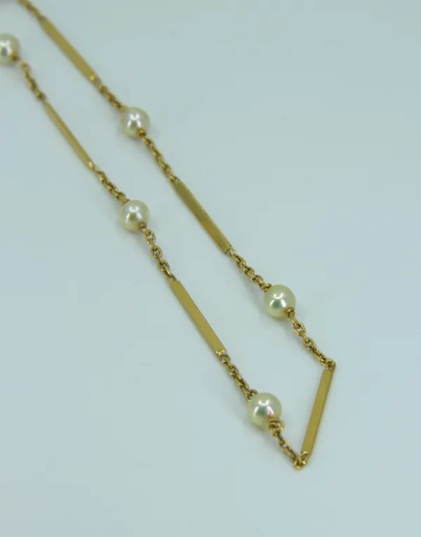 Collier Or Jaune & Perles de Culture