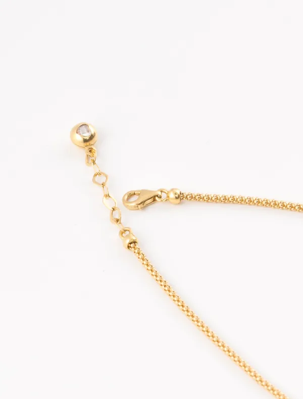 Collier Sautoir Boules Trois Ors