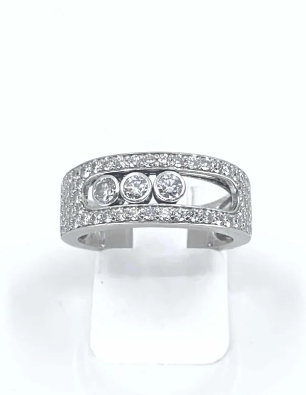 Bage Messika Move Or Blanc Pavée Diamants