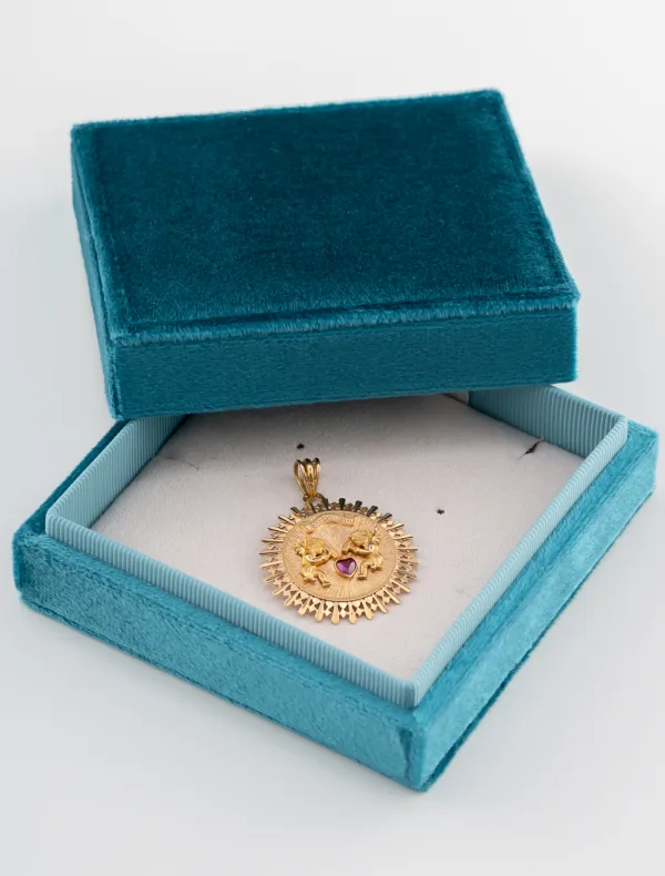 Pendentif Médaille Chérubins Or Jaune