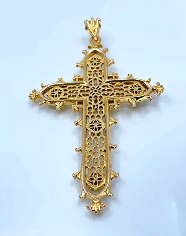 Pendentif croix du pont d'Estaing en or jaune