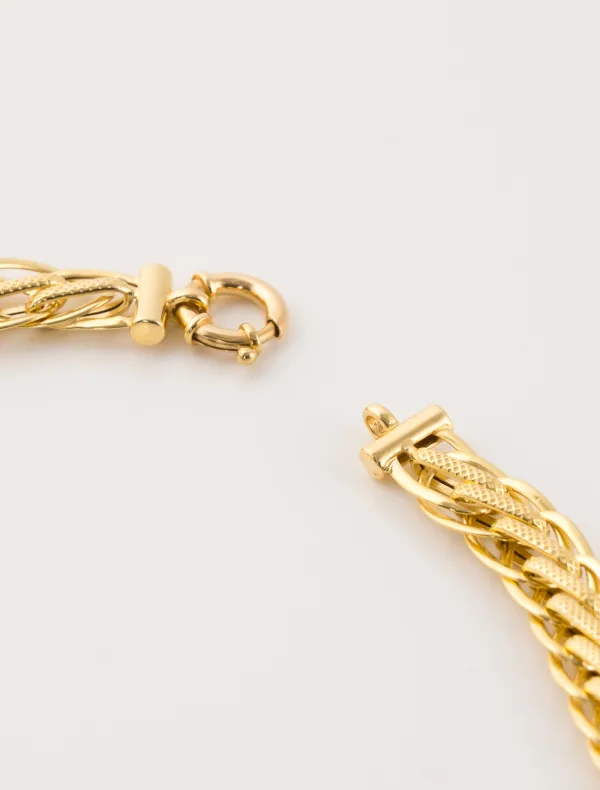 Collier Maille Texture Or Jaune