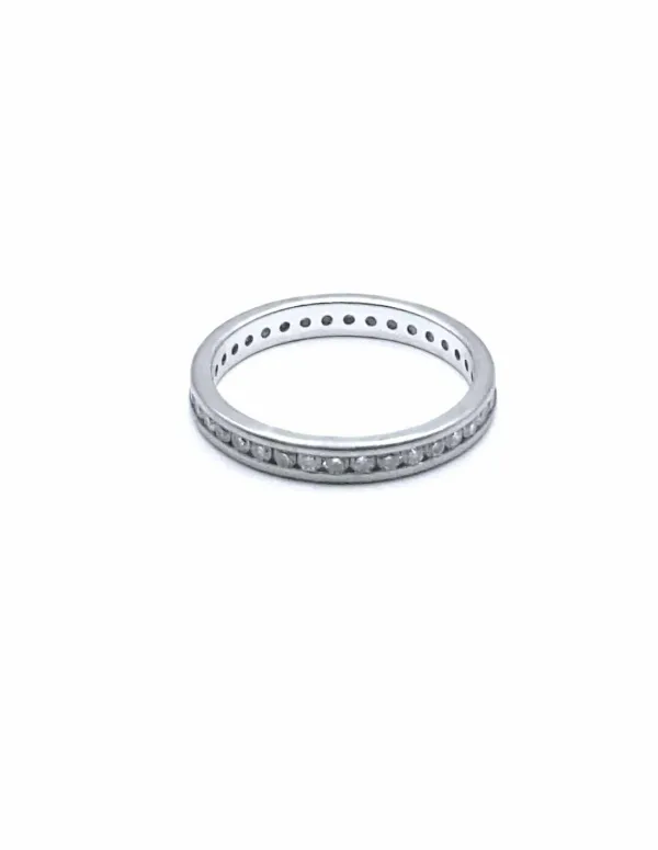 Bague Alliance Or Blanc & Diamants