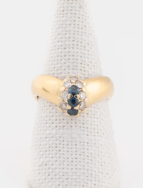 Bague Ancienne Saphirs & Diamants