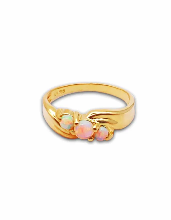 Bague Or Jaune 18k & Opales