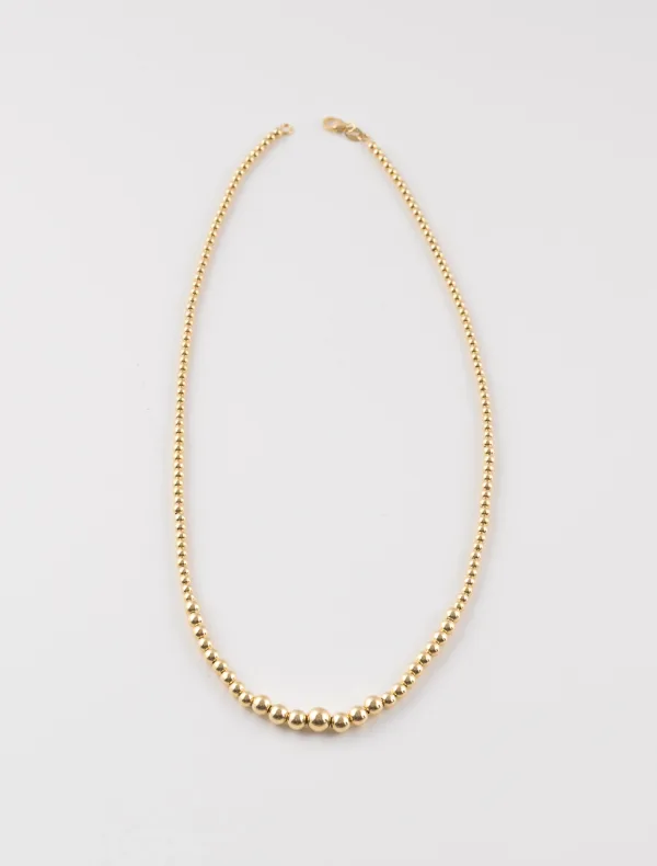 Collier Boules Or Jaune