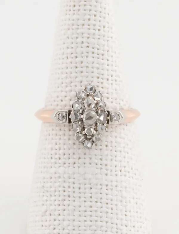 Bague Ancienne Or Rose & Diamants