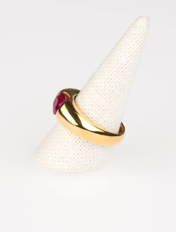 Bague Jonc Or Jaune & Tourmaline