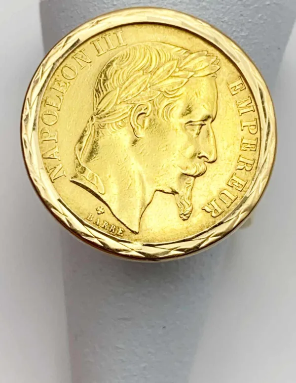 Bague Vintage Or Jaune Pièce 20 Francs