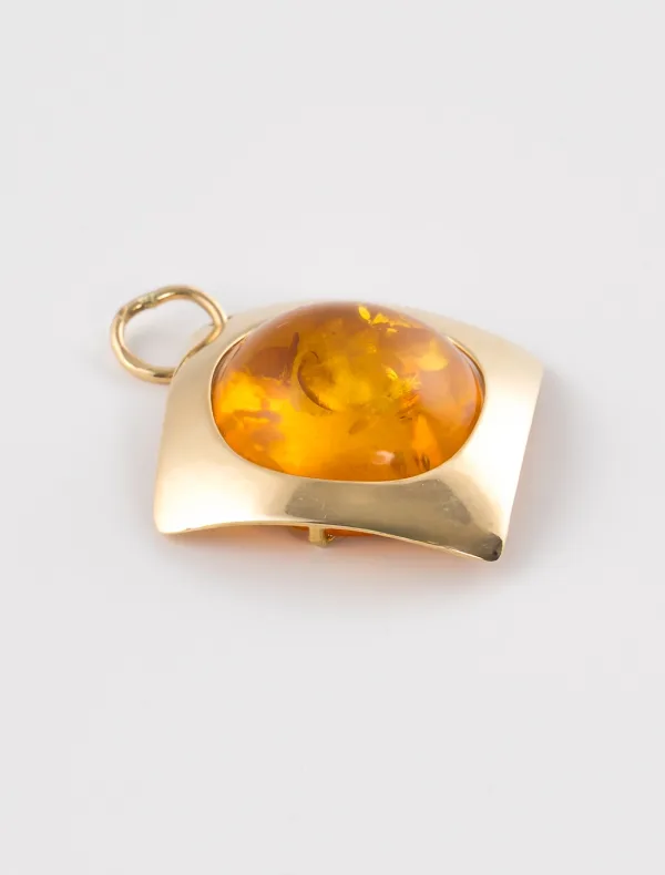Pendentif Ambre & Or Jaune