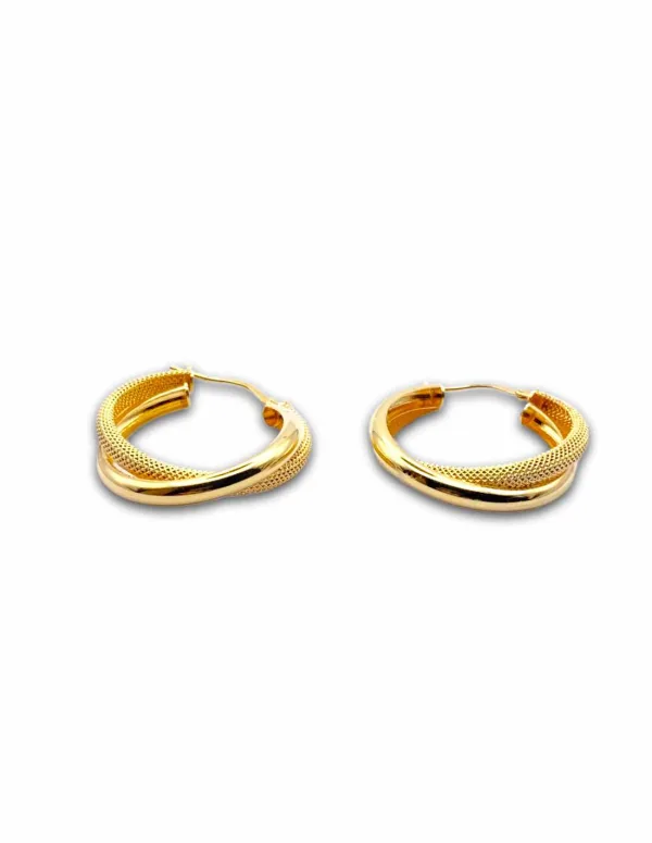Boucles d'oreilles Créoles Or Jaune 18K