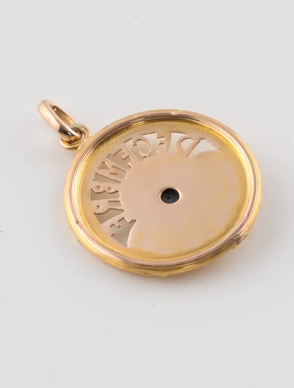 Pendentif Médaille Décembre Or Jaune