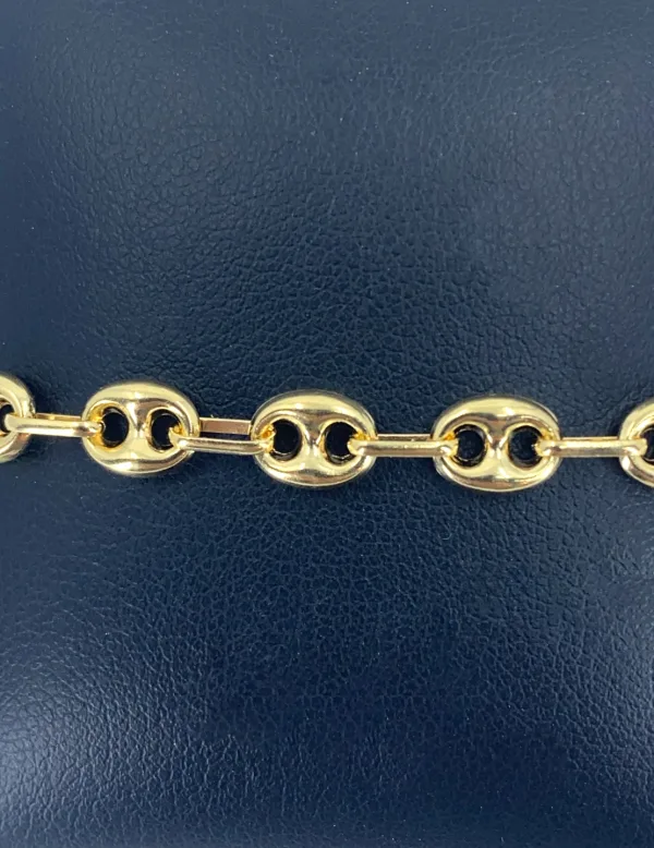 Bracelet grain de café en or jaune