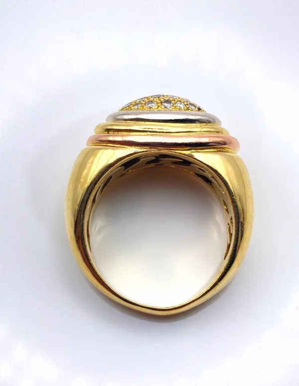 Bague Jonc Or Jaune 18K & Diamants