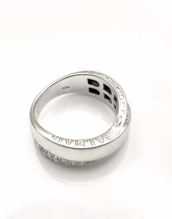Bague Ballmain Croisée Or Blanc & Diamants