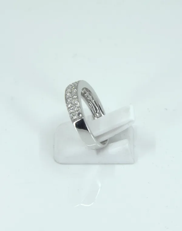 Bague Or Blanc Pavage Diamants