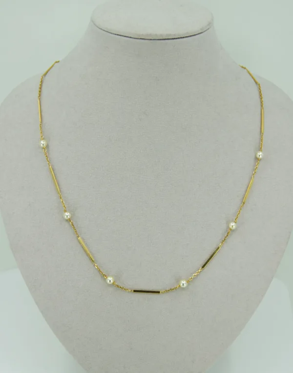 Collier Or Jaune & Perles de Culture