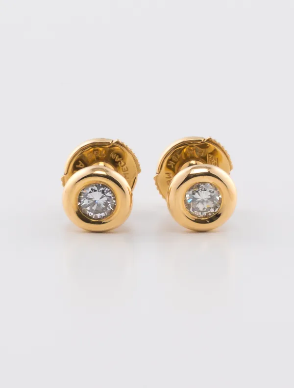 Boucles d'Oreilles Diamants & Or Jaune