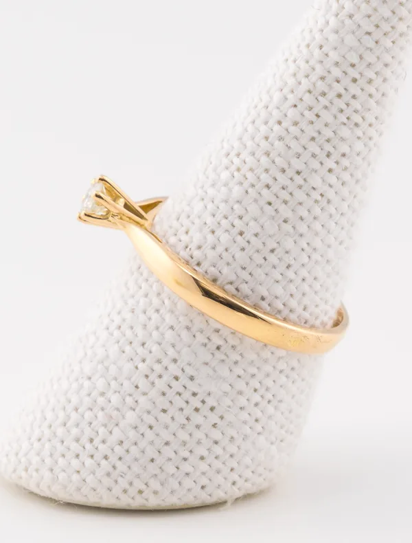 Bague Solitaire Or Jaune