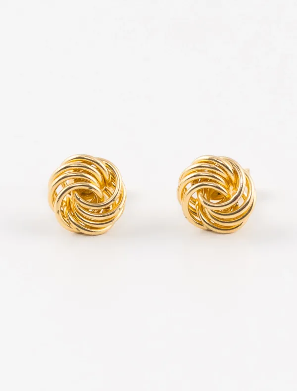 Boucles d'Oreilles Noeud Or Jaune