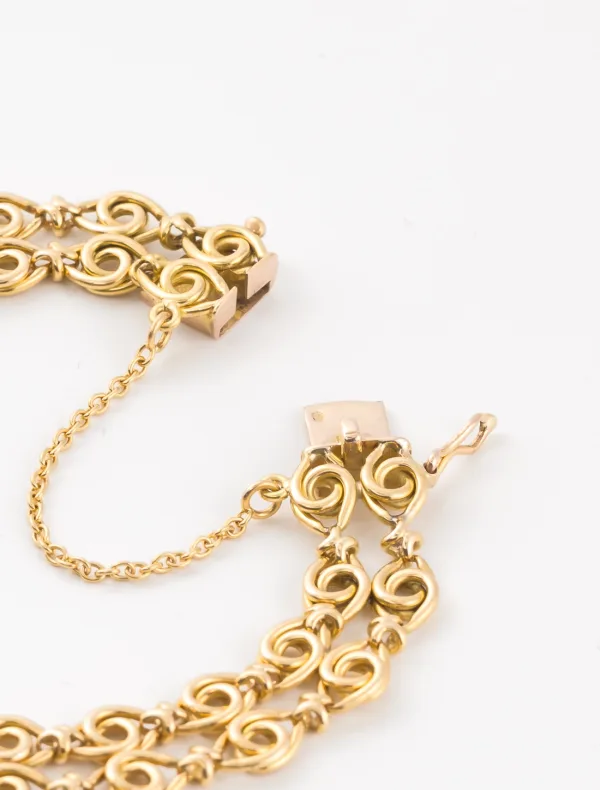 Bracelet Maille Originale Or Jaune