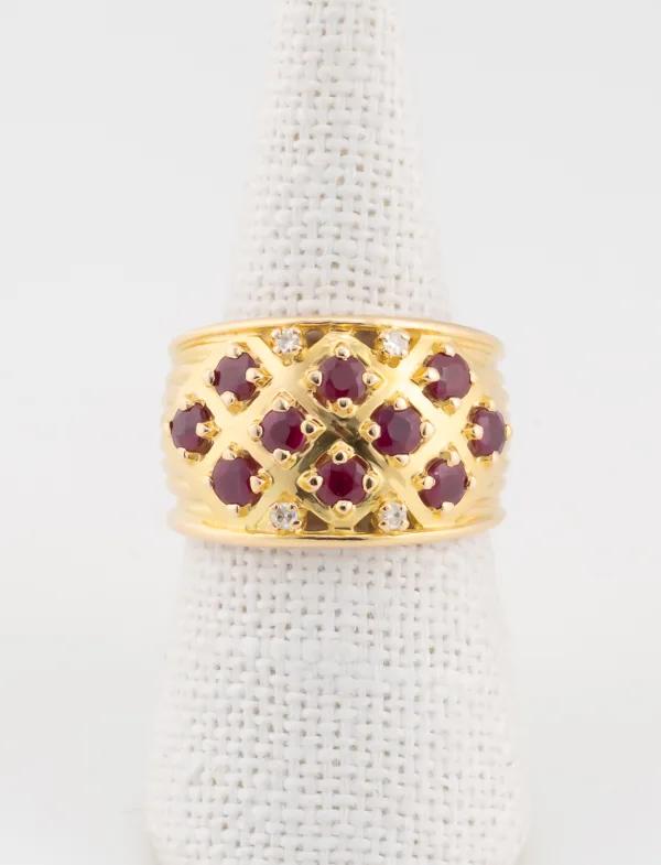 Bague Rubis & Diamants
