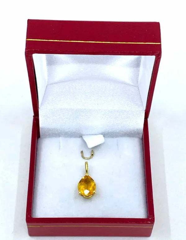 Pendentif Or Jaune & Citrine Poire