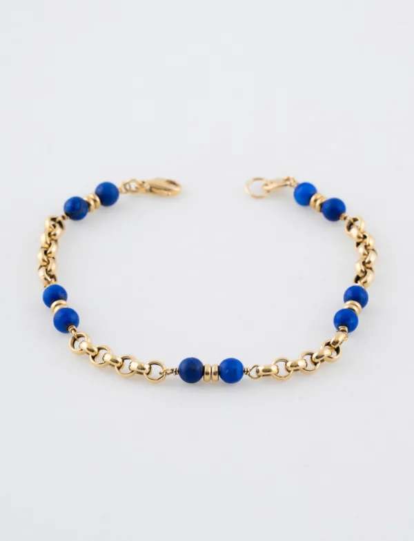 Bracelet Lapis Lazuli & Or Jaune