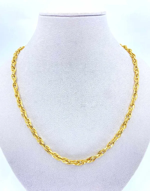 Parure Collier & Bracelet Mailles Or Jaune