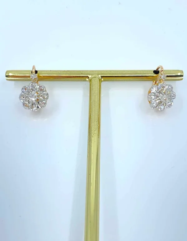 Boucles d'Oreilles Dormeuses Or & Diamants