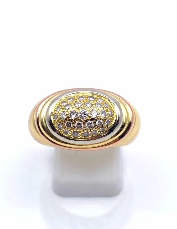 Bague Jonc Or Jaune 18K & Diamants