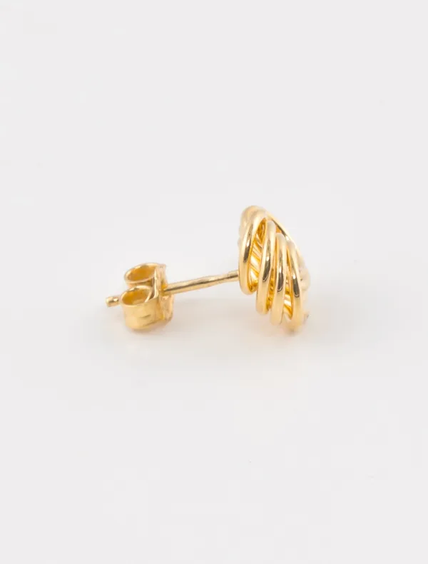 Boucles d'Oreilles Noeud Or Jaune
