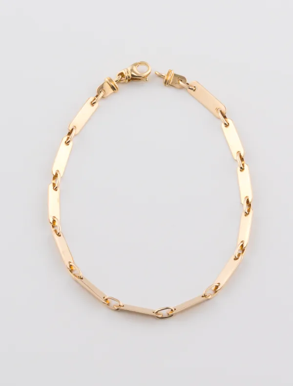 Bracelet Maille Plate Or jaune