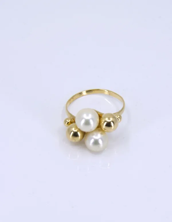 Bague Perles d'Or & Perles de Culture
