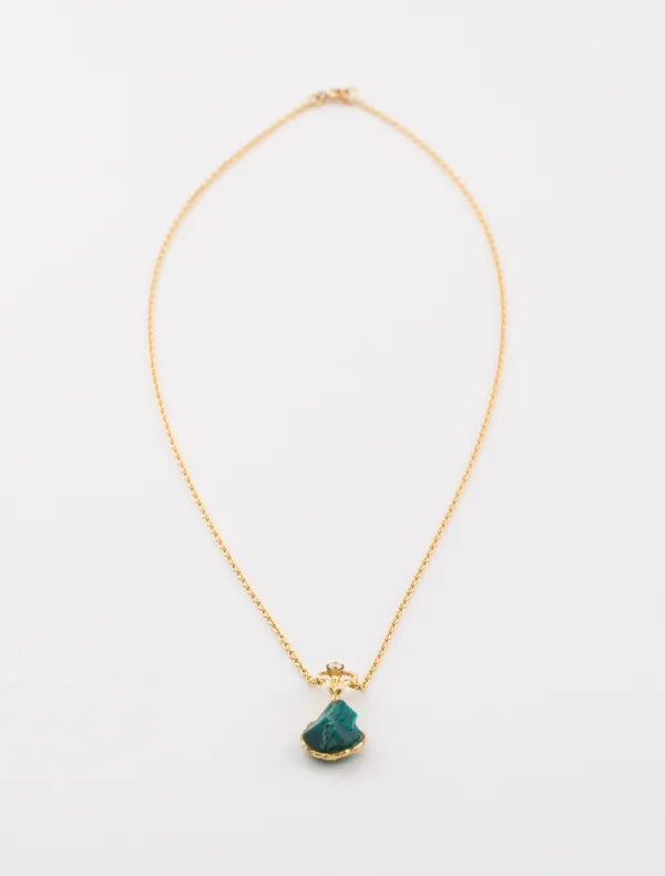 Collier Arlette Mouchet Emeraude & Diamant
