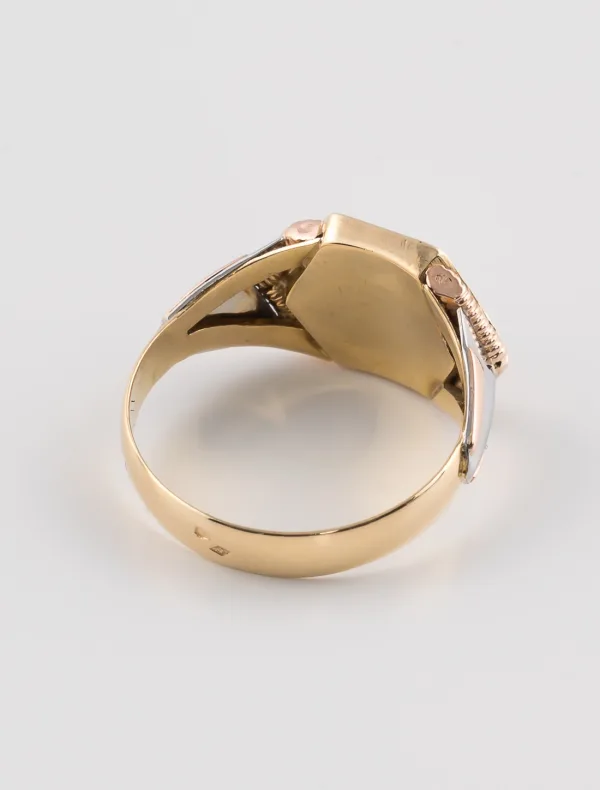 Bague Chevalière 3 Ors Hexagone