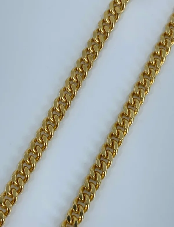 Chaîne maille gourmette or jaune 18k (56 cm)