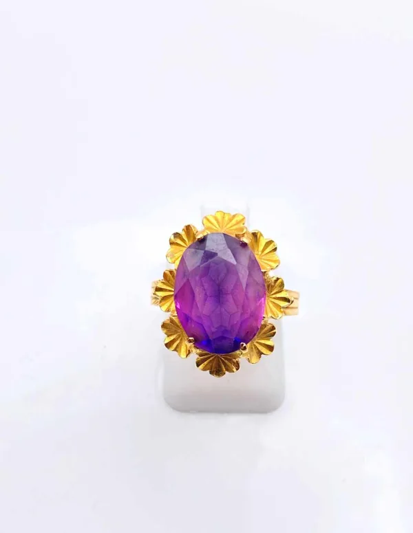 Bague Vintage Or Jaune & Améthyste