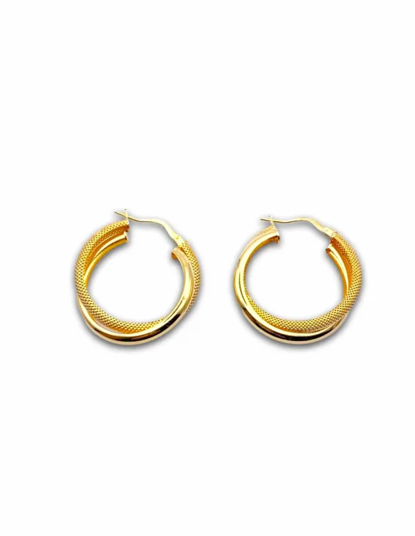 Boucles d'oreilles Créoles Or Jaune 18K