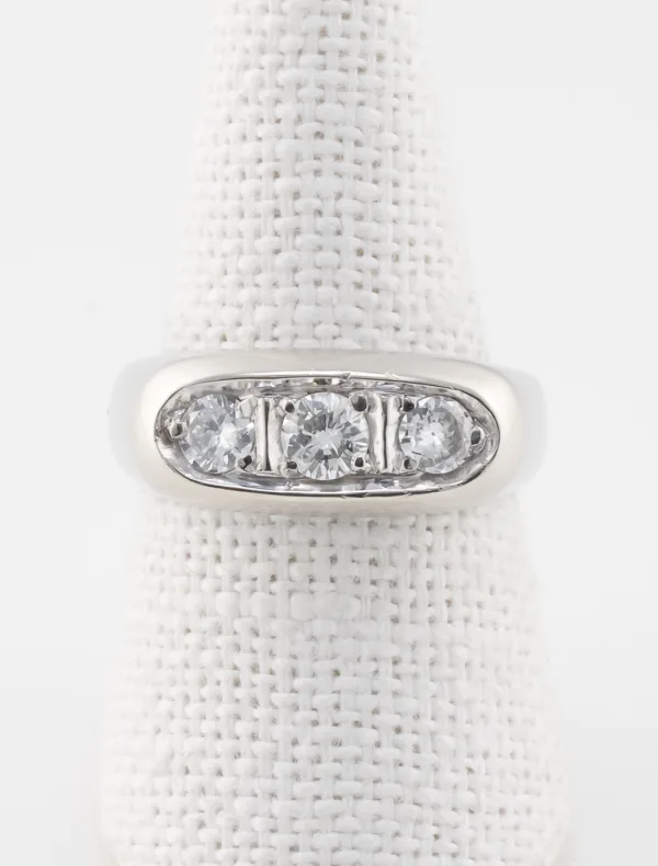 Bague Vintage Diamants Or Blanc
