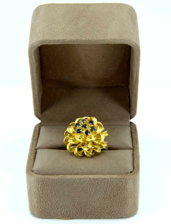 Bague Chou Or jaune & Saphirs