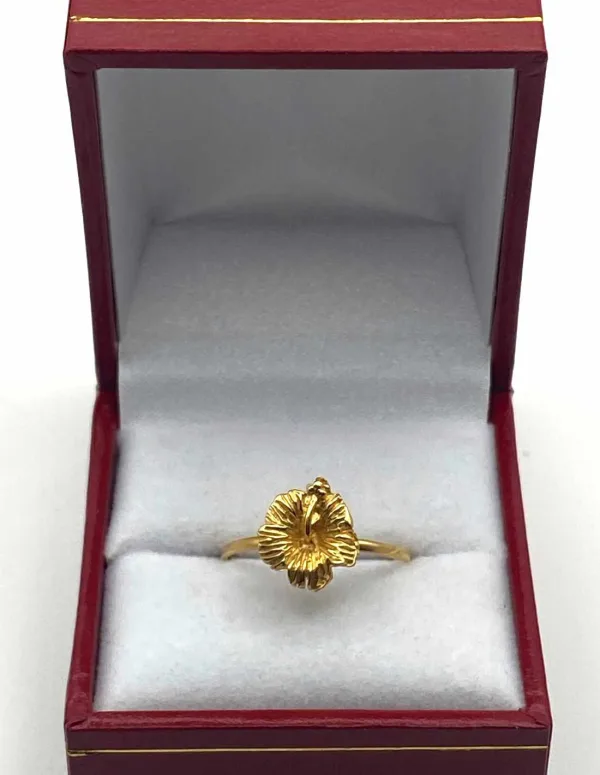 Bague Hibiscus Or