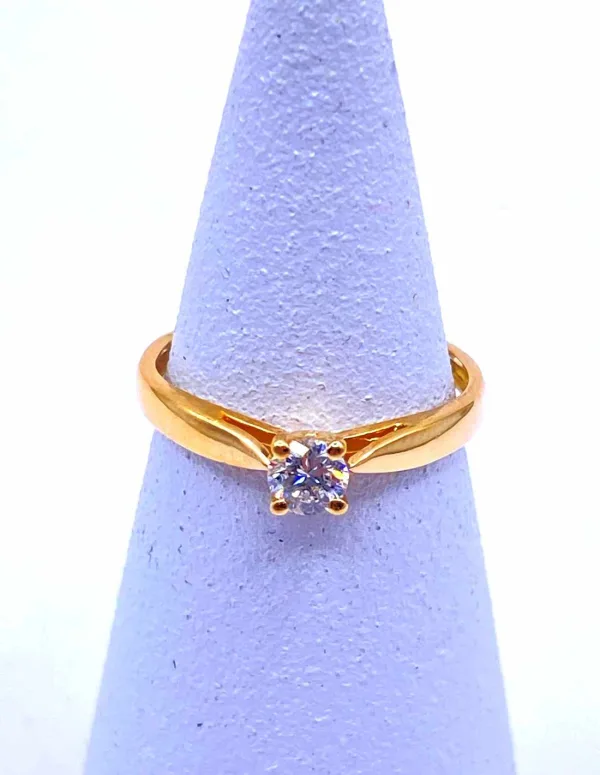 Bague Solitaire Or 18K & Diamant